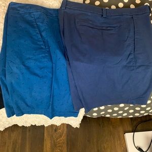 2 pair Lulu shirts. Both size 38.